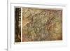 Western North Carolina - Panoramic Map-Lantern Press-Framed Premium Giclee Print