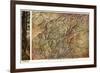 Western North Carolina - Panoramic Map-Lantern Press-Framed Premium Giclee Print