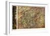 Western North Carolina - Panoramic Map-Lantern Press-Framed Art Print