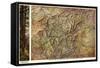 Western North Carolina - Panoramic Map-Lantern Press-Framed Stretched Canvas