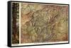 Western North Carolina - Panoramic Map-Lantern Press-Framed Stretched Canvas