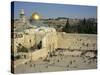 Western or Wailing Wall, with the Gold Dome of the Rock, Jerusalem, Israel-Simanor Eitan-Stretched Canvas
