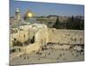 Western or Wailing Wall, with the Gold Dome of the Rock, Jerusalem, Israel-Simanor Eitan-Mounted Photographic Print