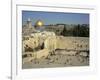 Western or Wailing Wall, with the Gold Dome of the Rock, Jerusalem, Israel-Simanor Eitan-Framed Photographic Print