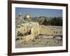 Western or Wailing Wall, with the Gold Dome of the Rock, Jerusalem, Israel-Simanor Eitan-Framed Photographic Print