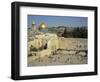 Western or Wailing Wall, with the Gold Dome of the Rock, Jerusalem, Israel-Simanor Eitan-Framed Photographic Print