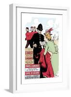 Western Railroad Line: Free Guide to London-Rowell-Framed Art Print