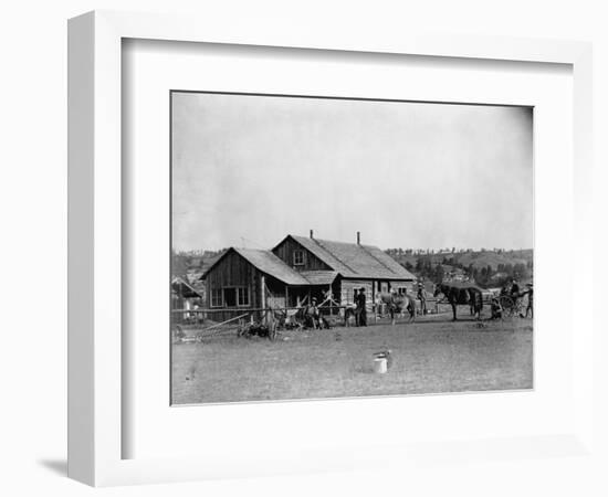 Western Ranch House-John C.H. Grabill-Framed Photographic Print