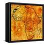 Western Sahara on Actual Map of Africa-michal812-Framed Stretched Canvas