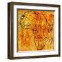 Western Sahara on Actual Map of Africa-michal812-Framed Art Print