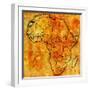 Western Sahara on Actual Map of Africa-michal812-Framed Art Print