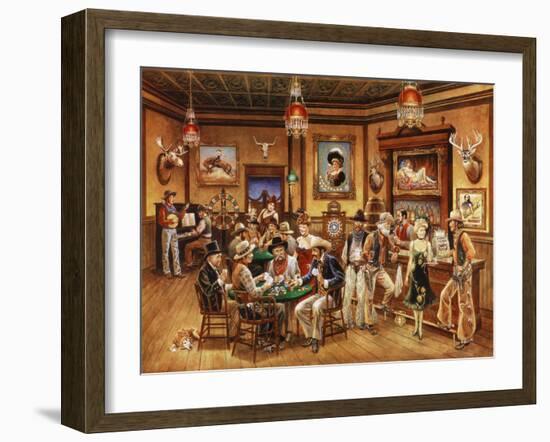 Western Saloon-Lee Dubin-Framed Premium Giclee Print