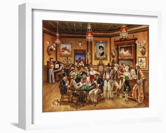 Western Saloon-Lee Dubin-Framed Premium Giclee Print