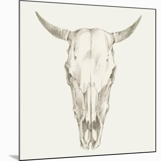 Western Skull Mount I-Ethan Harper-Mounted Art Print