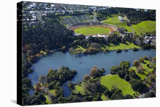 Western Springs, and Western Springs Stadium, Auckland, North Island, New Zealand-David Wall-Stretched Canvas