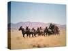 Western Stagecoach Pulled by a Six Mule Team-null-Stretched Canvas