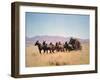 Western Stagecoach Pulled by a Six Mule Team-null-Framed Giclee Print