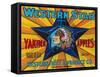 Western Star Apple Label - Yakima, WA-Lantern Press-Framed Stretched Canvas