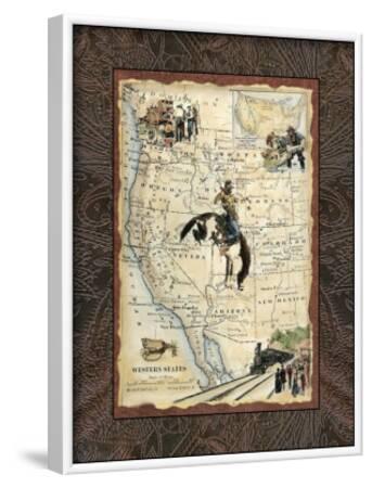 western states map print allposterscom