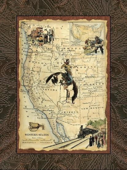 Western States Map Prints Vision Studio AllPosters Com