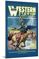 Western Story Magazine: Broken Arrow Range-null-Mounted Art Print