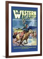 Western Story Magazine: Broken Arrow Range-null-Framed Art Print