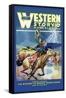 Western Story Magazine: Broken Arrow Range-null-Framed Stretched Canvas