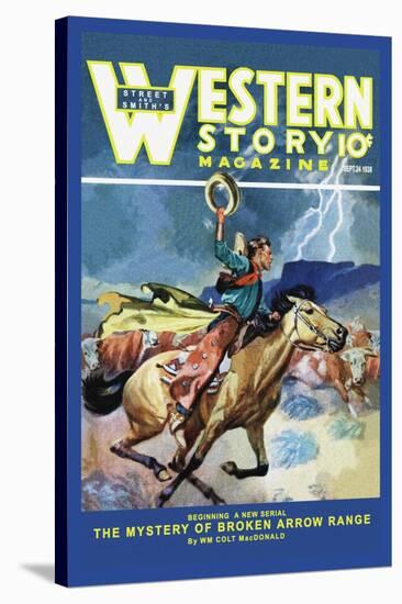 Western Story Magazine: Broken Arrow Range-null-Stretched Canvas