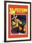 Western Story Magazine: by the Fire-null-Framed Art Print