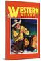 Western Story Magazine: by the Fire-null-Mounted Art Print