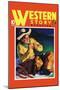 Western Story Magazine: by the Fire-null-Mounted Art Print
