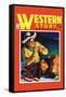 Western Story Magazine: by the Fire-null-Framed Stretched Canvas