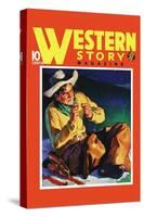 Western Story Magazine: by the Fire-null-Stretched Canvas