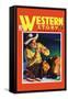 Western Story Magazine: by the Fire-null-Framed Stretched Canvas