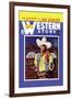 Western Story Magazine: Hot Lead Payoff-null-Framed Art Print