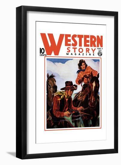 Western Story Magazine: Living the Cowboy Way-null-Framed Art Print