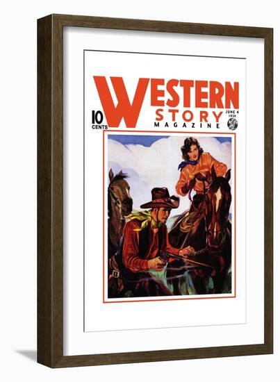 Western Story Magazine: Living the Cowboy Way-null-Framed Art Print