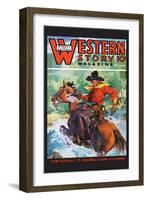 Western Story Magazine: No Limits-null-Framed Art Print