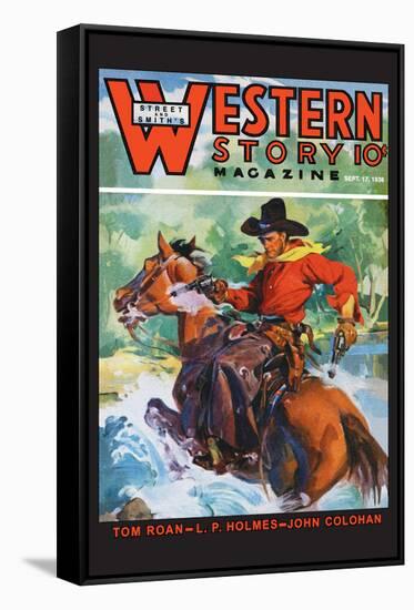 Western Story Magazine: No Limits-null-Framed Stretched Canvas
