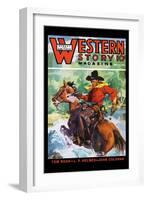 Western Story Magazine: No Limits-null-Framed Art Print