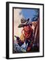 Western Story Magazine: On the Black Ridge-null-Framed Art Print