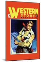 Western Story Magazine: Quick Shot-null-Mounted Art Print