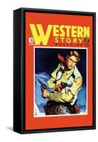 Western Story Magazine: Quick Shot-null-Framed Stretched Canvas