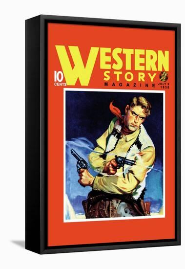 Western Story Magazine: Quick Shot-null-Framed Stretched Canvas