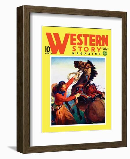 Western Story Magazine: She Ruled the West-null-Framed Art Print