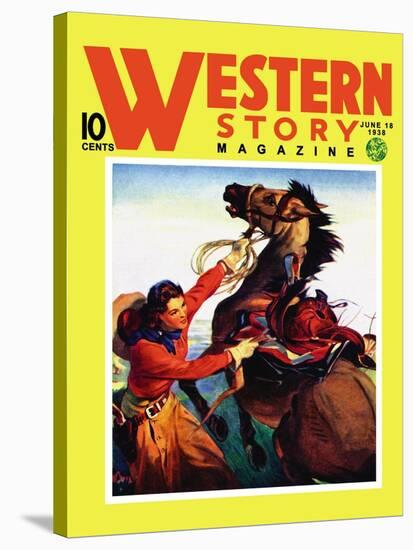 Western Story Magazine: She Ruled the West-null-Stretched Canvas