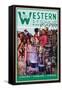 Western Story Magazine: Supper Time-Walter Kaskell Kinton-Framed Stretched Canvas