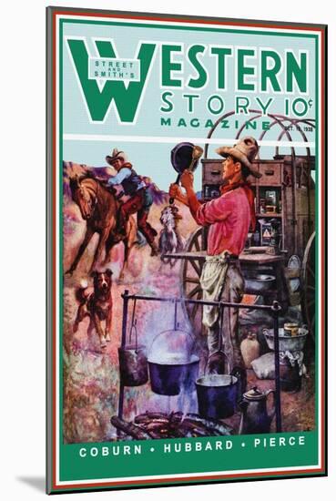 Western Story Magazine: Supper Time-Walter Kaskell Kinton-Mounted Art Print