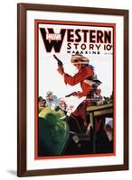 Western Story Magazine: The Card Game-null-Framed Art Print