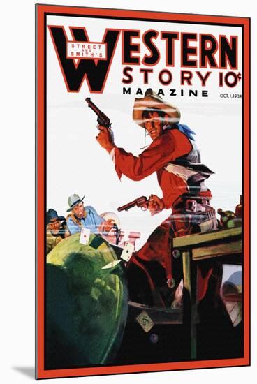 Western Story Magazine: The Card Game-null-Mounted Art Print